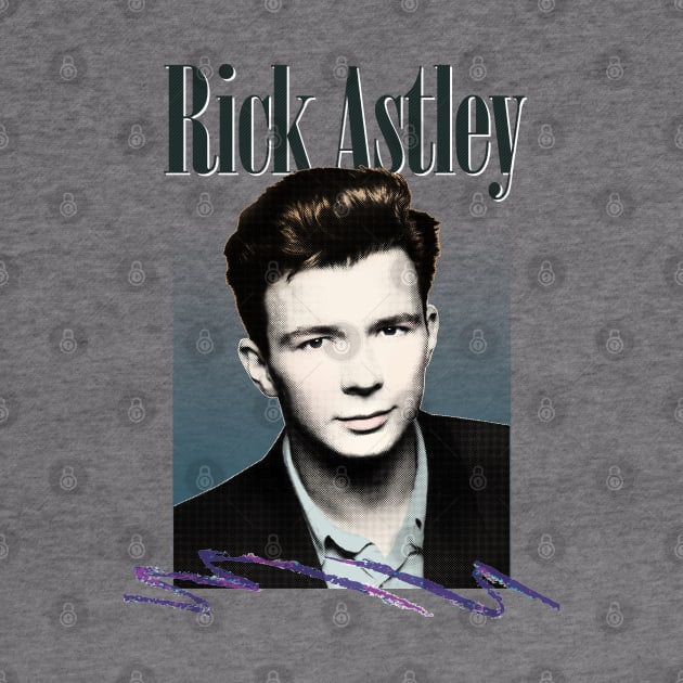 Rick Astley / 80s Aesthetic Fanart Tribute Design by DankFutura